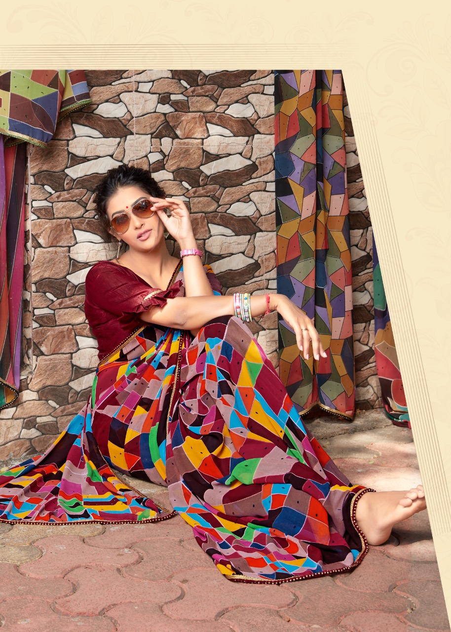 Sr Brand Present B Star Heavy Weightless Printed Fancy Saree Wholesaler