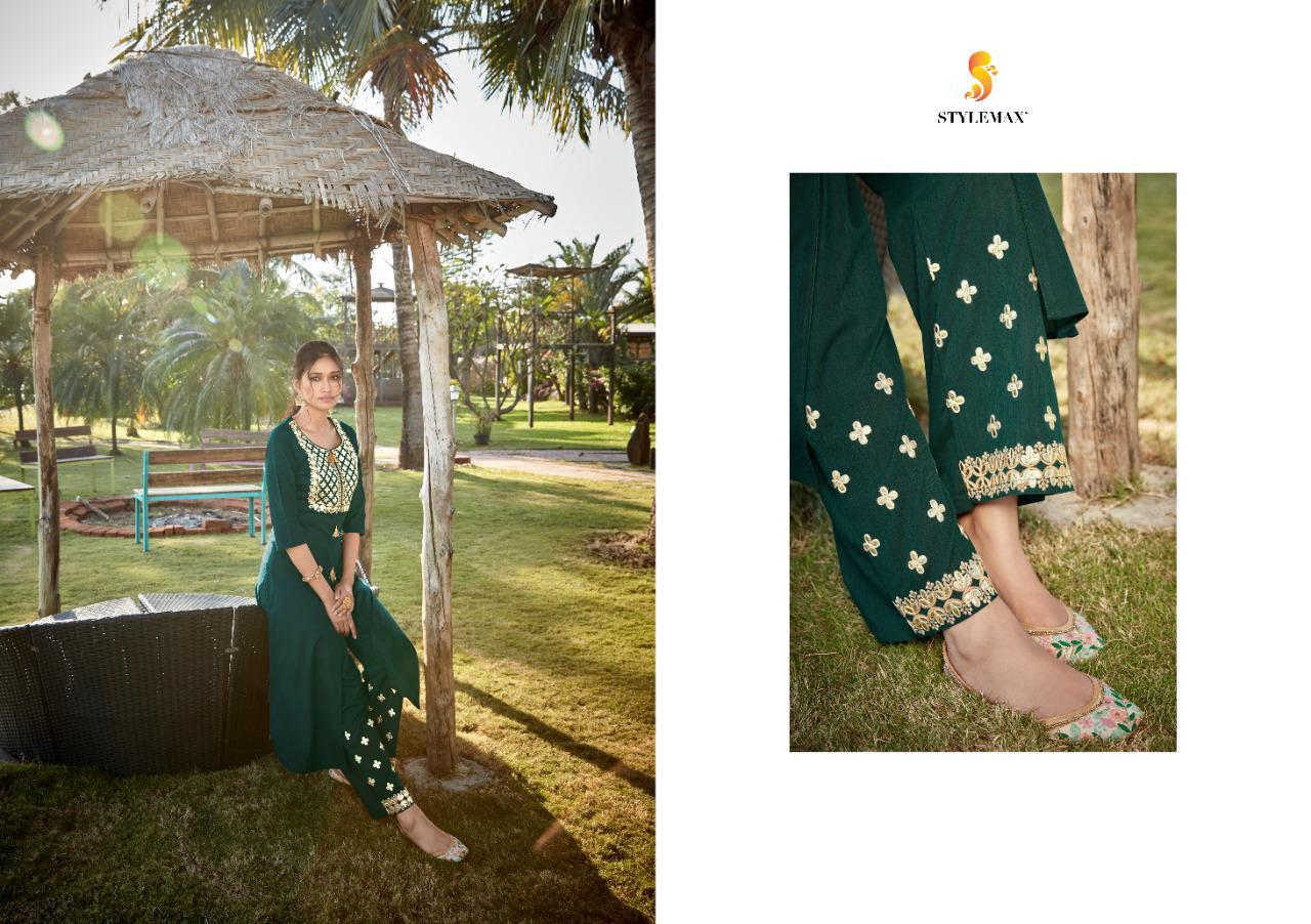 Stylemax Vintage Vol 2 Nx  Cotton Silk Designer Top And Palazzo Pair Collection