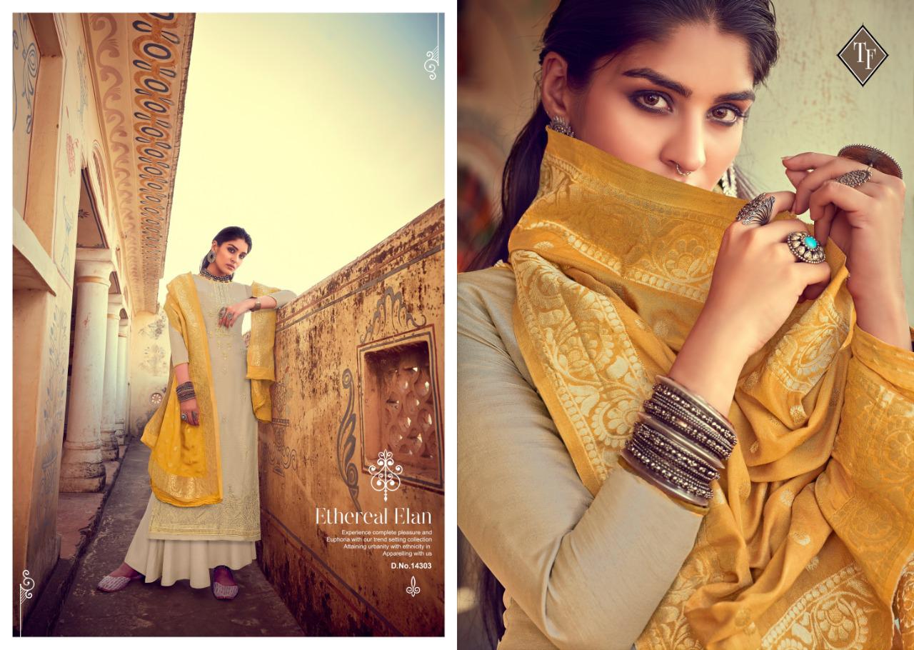 Tanishk Fashion Kriza Jam Satin Silk With Embroidery Work Suit Exporter