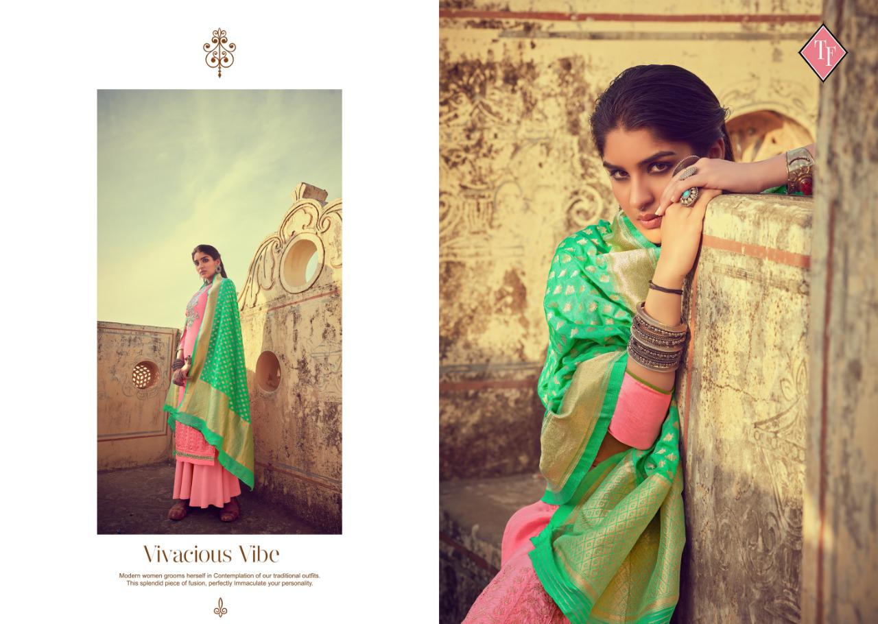 Tanishk Fashion Kriza Jam Satin Silk With Embroidery Work Suit Exporter