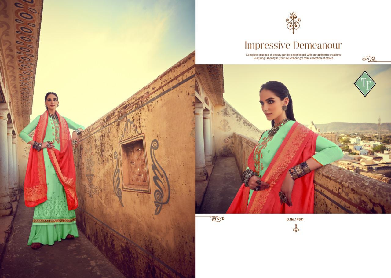 Tanishk Fashion Kriza Jam Satin Silk With Embroidery Work Suit Exporter