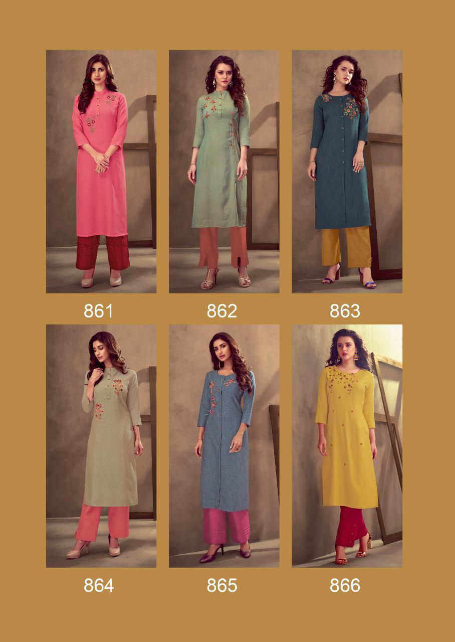 Vink Kurti Grace Latest Handwork Kurtis With Bottoms Branded Collection