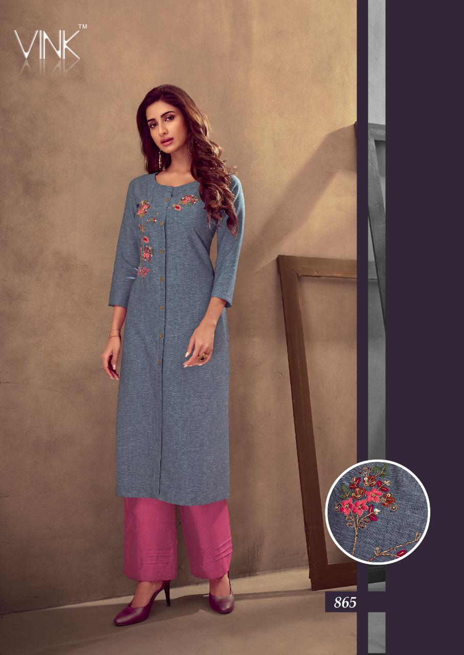 Vink Kurti Grace Latest Handwork Kurtis With Bottoms Branded Collection