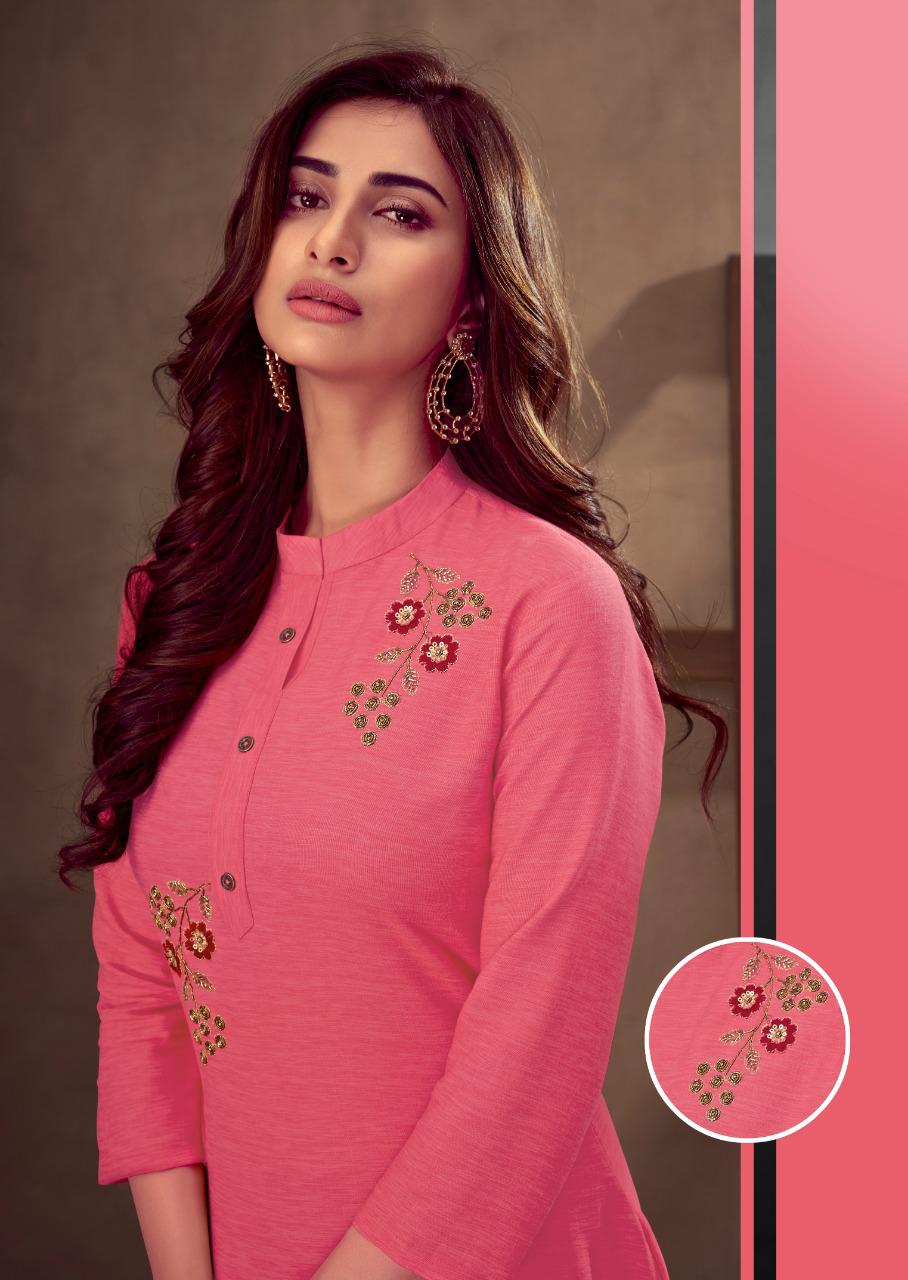 Vink Kurti Grace Latest Handwork Kurtis With Bottoms Branded Collection