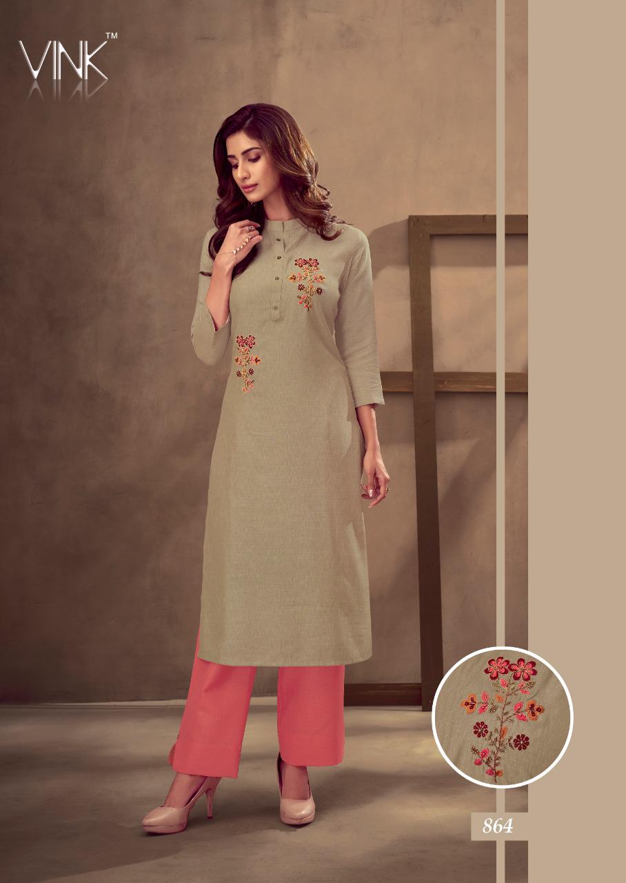 Vink Kurti Grace Latest Handwork Kurtis With Bottoms Branded Collection
