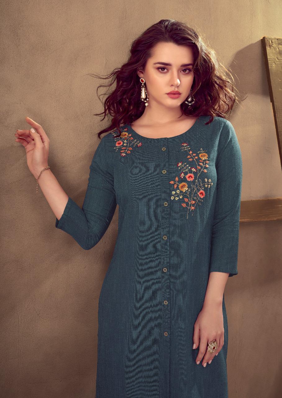 Vink Kurti Grace Latest Handwork Kurtis With Bottoms Branded Collection