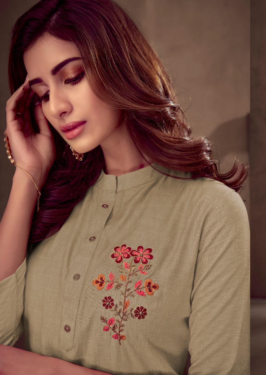 Vink Kurti Grace Latest Handwork Kurtis With Bottoms Branded Collection