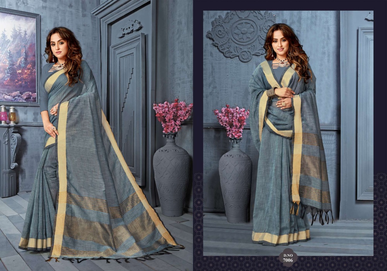 Aishwarya Launching Harika Vol 2 Linen Hand Woven Saree At Chipest Price In Surat Market