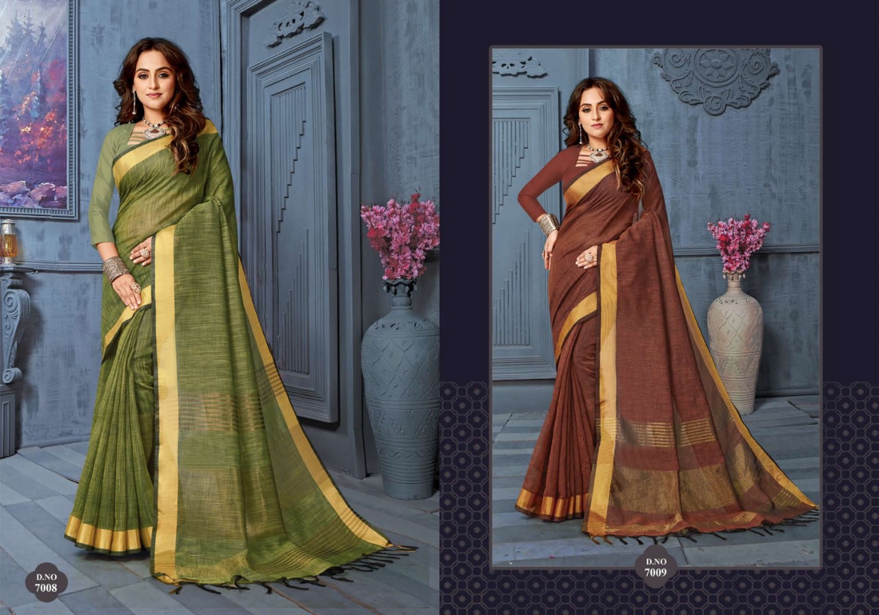 Aishwarya Launching Harika Vol 2 Linen Hand Woven Saree At Chipest Price In Surat Market