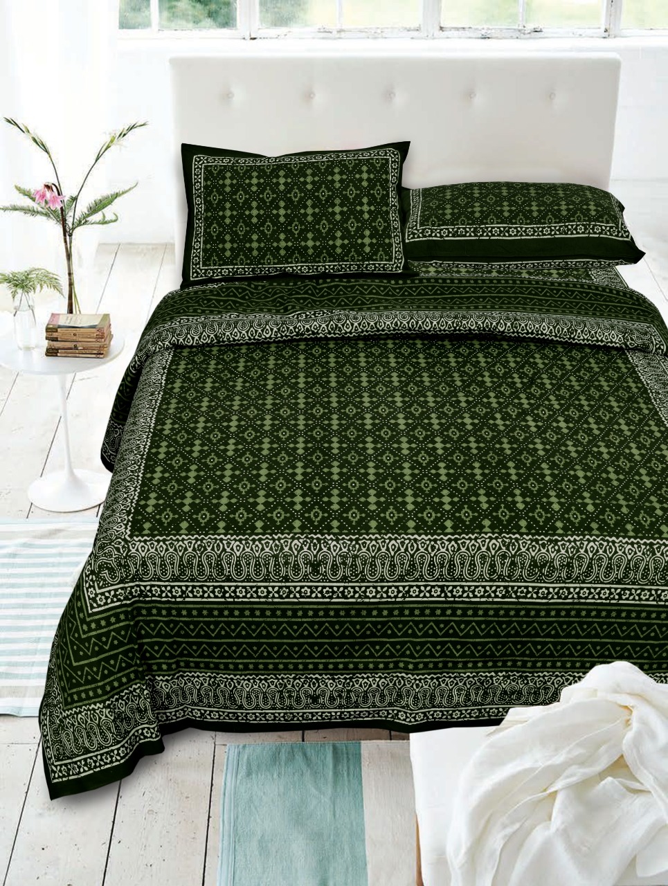 Daabu Prints Cotton Bed Sheets Dark Color Matching Bedsheets Buy Online