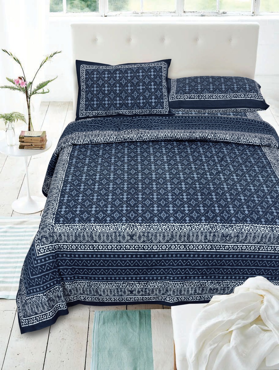Daabu Prints Cotton Bed Sheets Dark Color Matching Bedsheets Buy Online