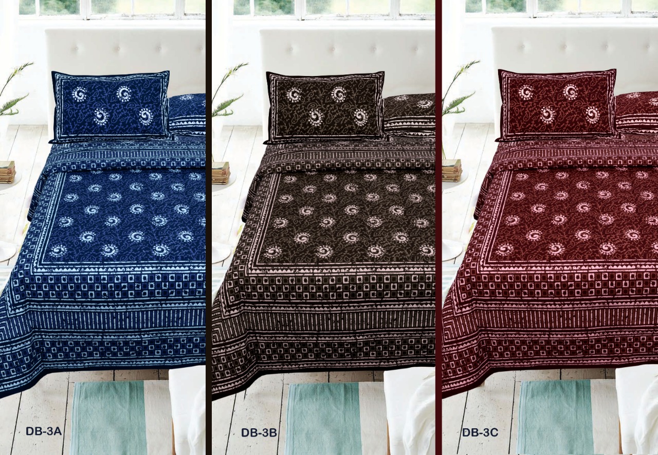 Daabu Prints Cotton Bed Sheets Dark Color Matching Bedsheets Buy Online