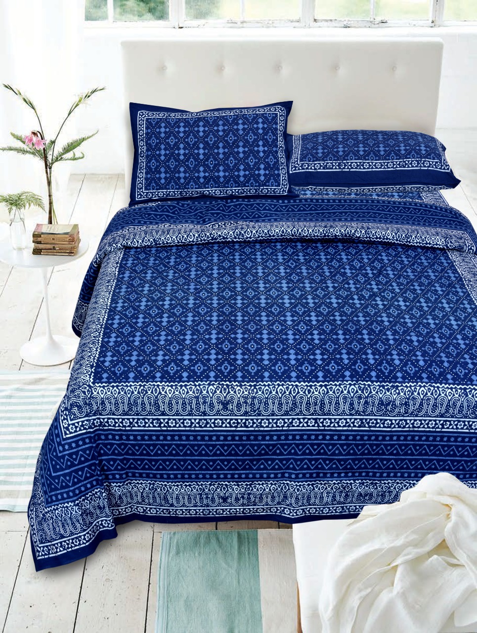 Daabu Prints Cotton Bed Sheets Dark Color Matching Bedsheets Buy Online
