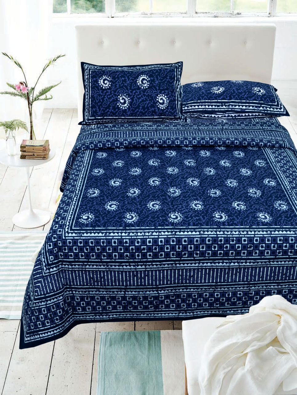 Daabu Prints Cotton Bed Sheets Dark Color Matching Bedsheets Buy Online