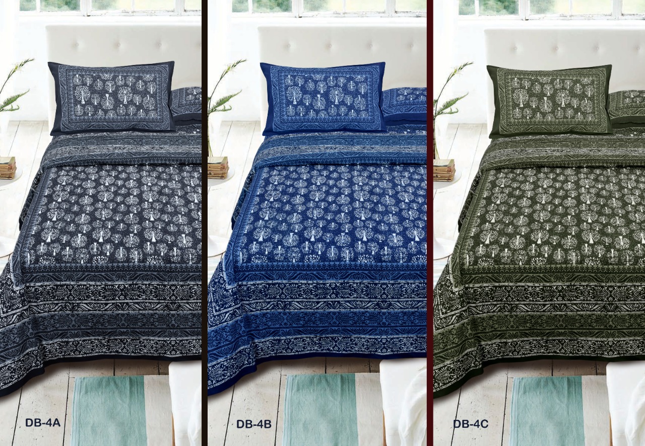 Daabu Prints Cotton Bed Sheets Dark Color Matching Bedsheets Buy Online