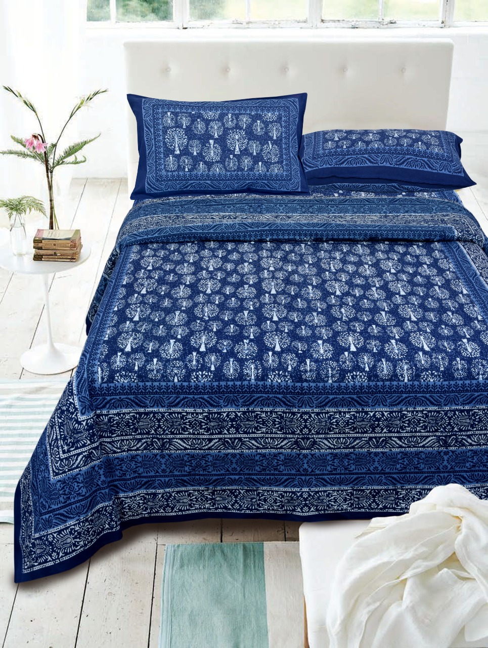 Daabu Prints Cotton Bed Sheets Dark Color Matching Bedsheets Buy Online