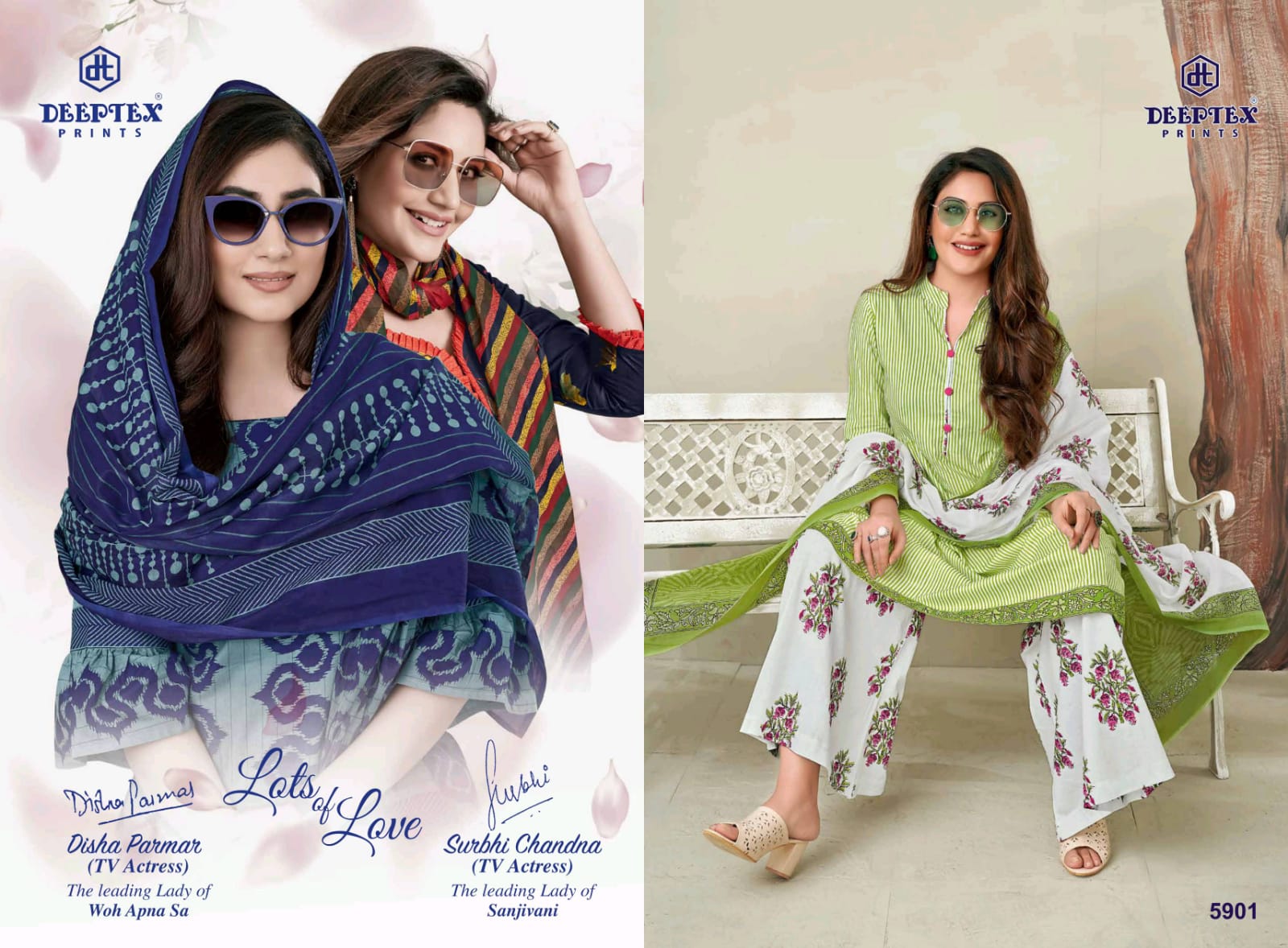 Deeptex Launches Miss India Vol 59 Unstitched Cotton Suit Catalogs