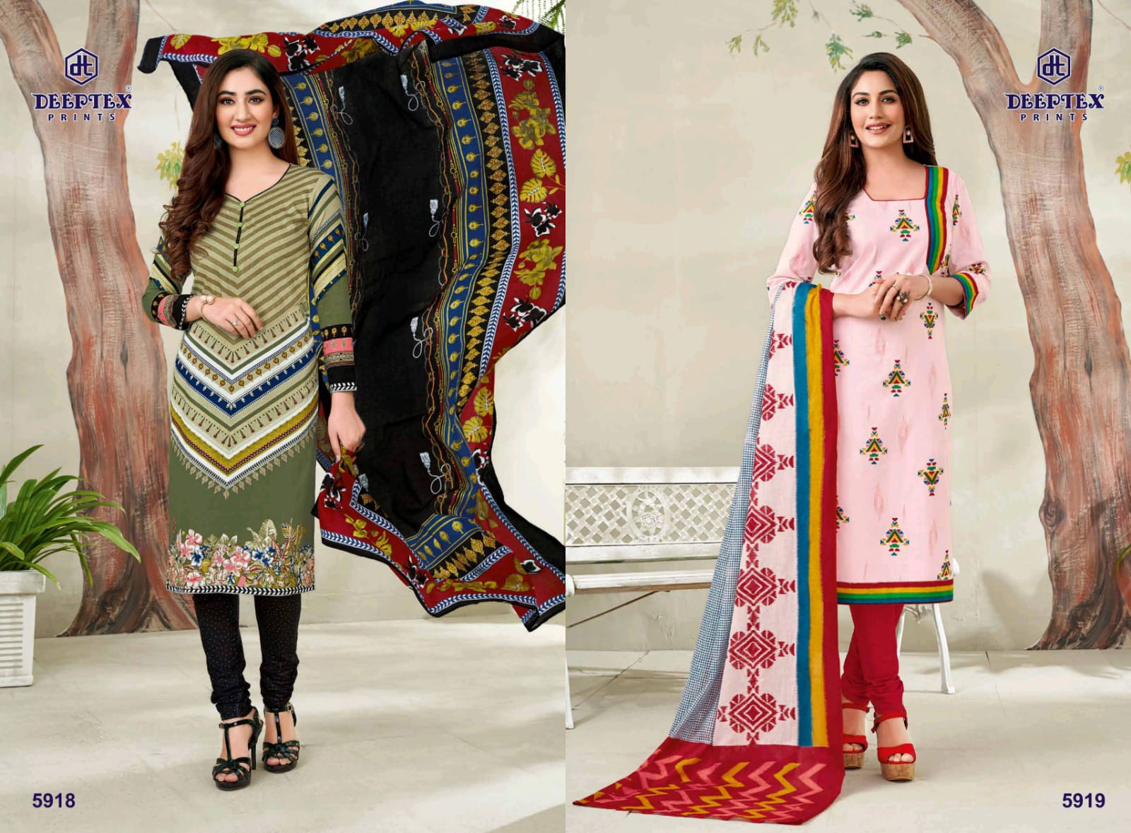 Deeptex Launches Miss India Vol 59 Unstitched Cotton Suit Catalogs
