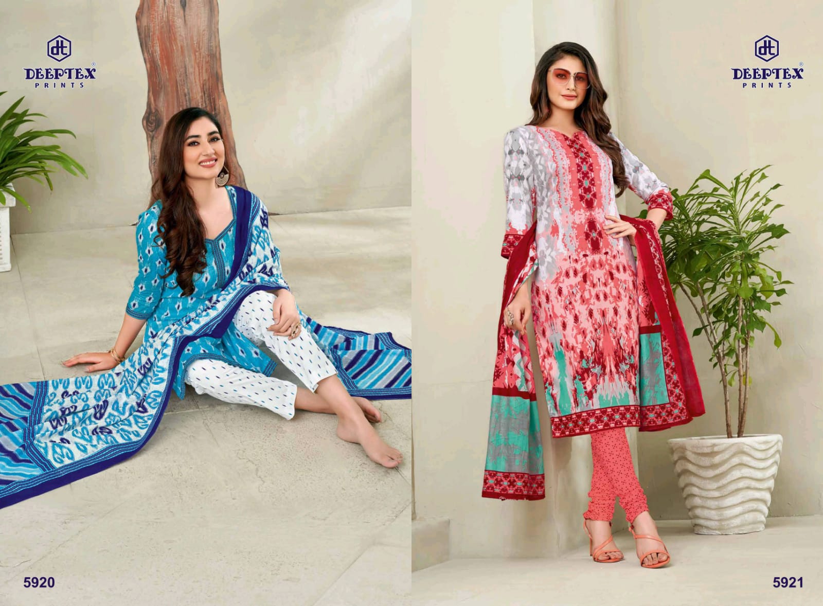 Deeptex Launches Miss India Vol 59 Unstitched Cotton Suit Catalogs