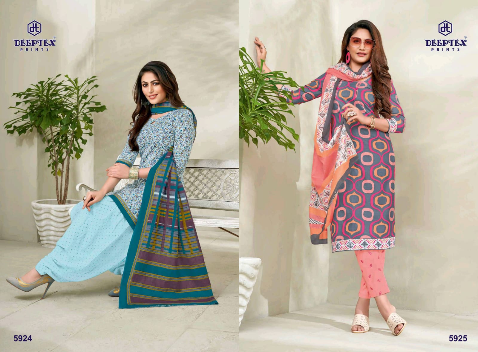 Deeptex Launches Miss India Vol 59 Unstitched Cotton Suit Catalogs