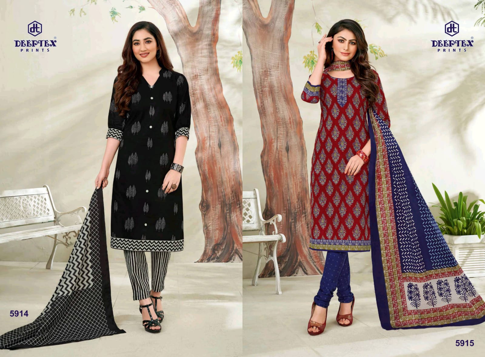 Deeptex Launches Miss India Vol 59 Unstitched Cotton Suit Catalogs