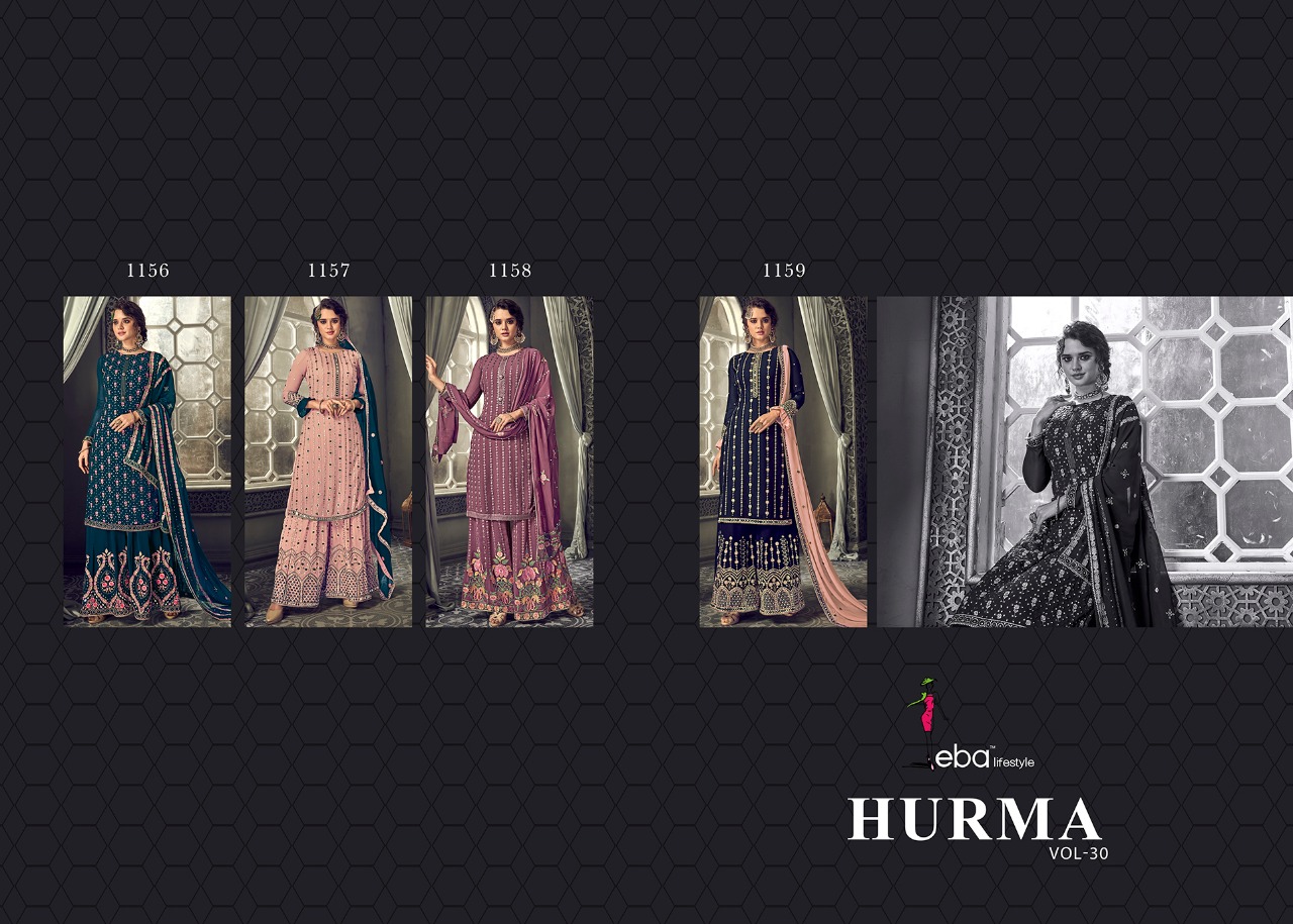 Eba Hurma Vol 30 Georgette Plazzo Stylish Salwar Suit For Summer Wear