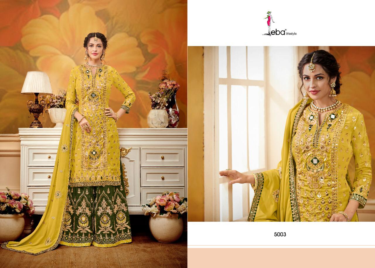 Eba Lifestyle Nazarana Vol 1 Georgette With Full Embroidery Work Plazzo Style Salwar Suit
