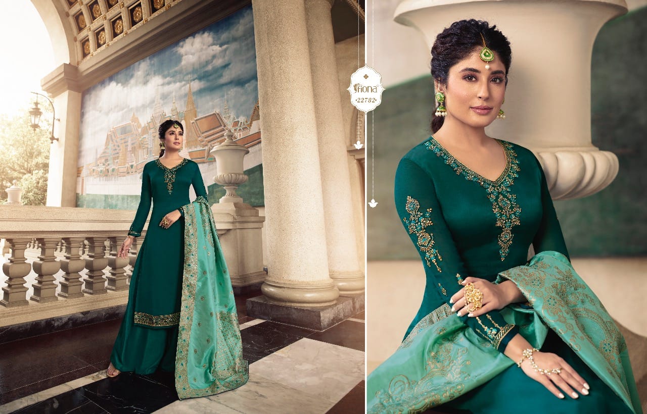 Fiona Kritika Jacquard Dupatta Satin Georgette Designer Party Wear Suit Looking Adorable