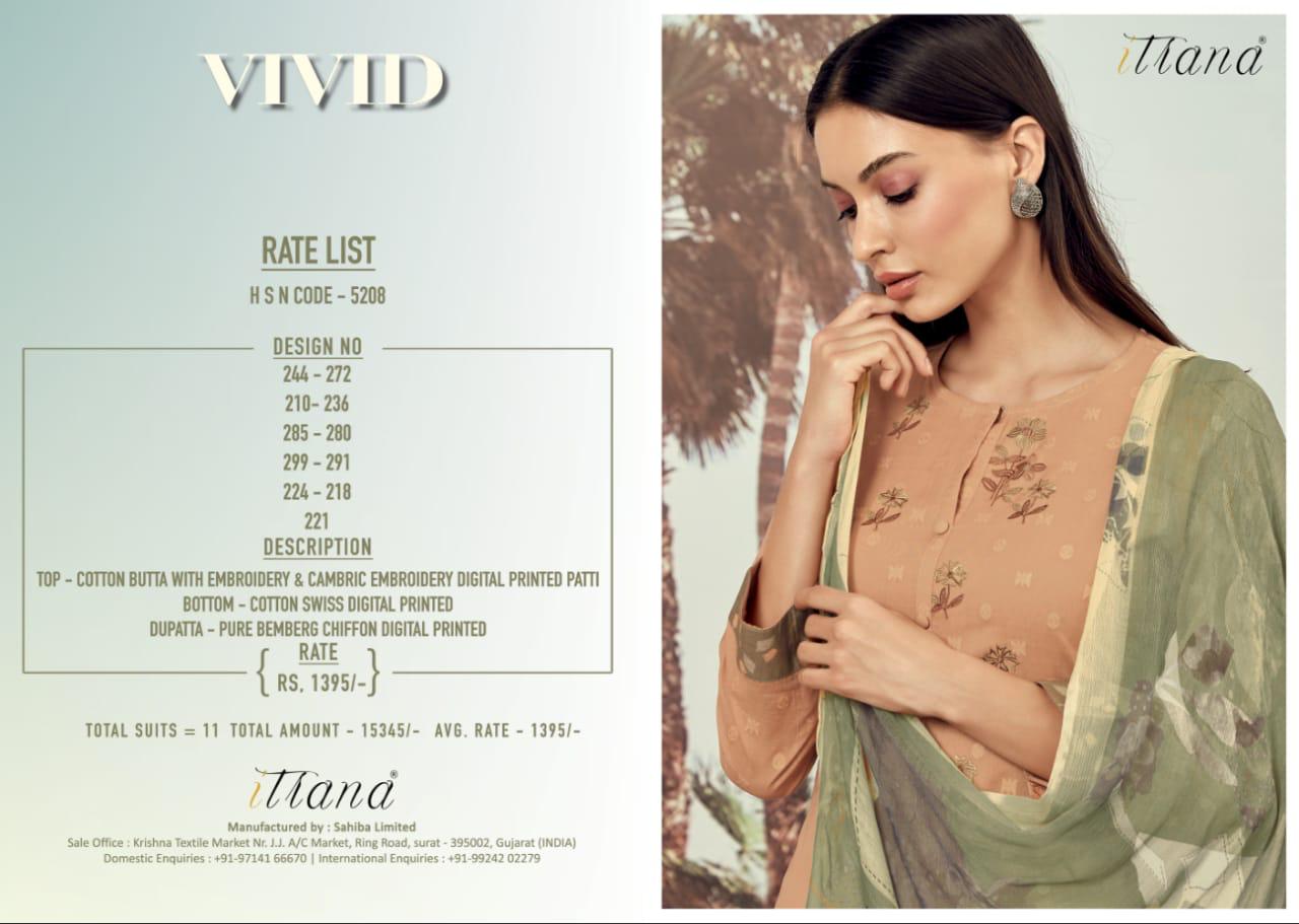 Itrana Sahiba Present Vivid Cotton With Embroidery Work Stylish Salwar Suit Clothing Store