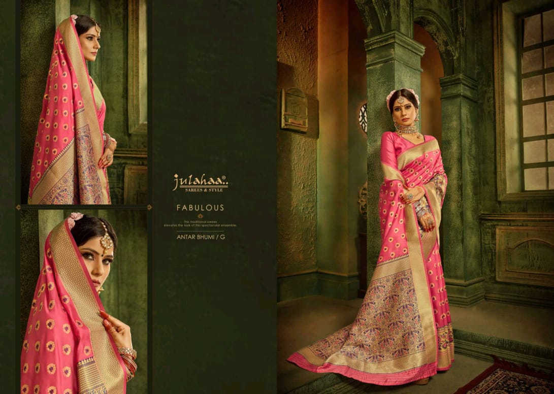 Julahaa Sarees Antar Bhumi Stunning Look Silk Branded Saris Clothing Store