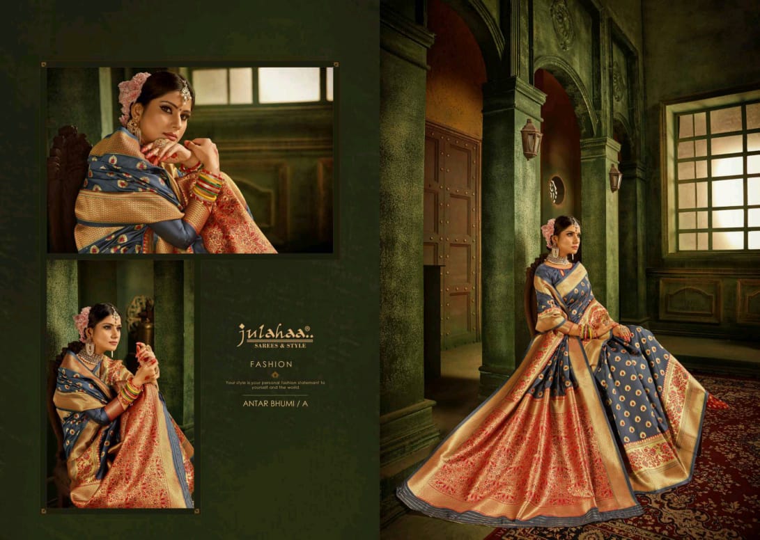 Julahaa Sarees Antar Bhumi Stunning Look Silk Branded Saris Clothing Store