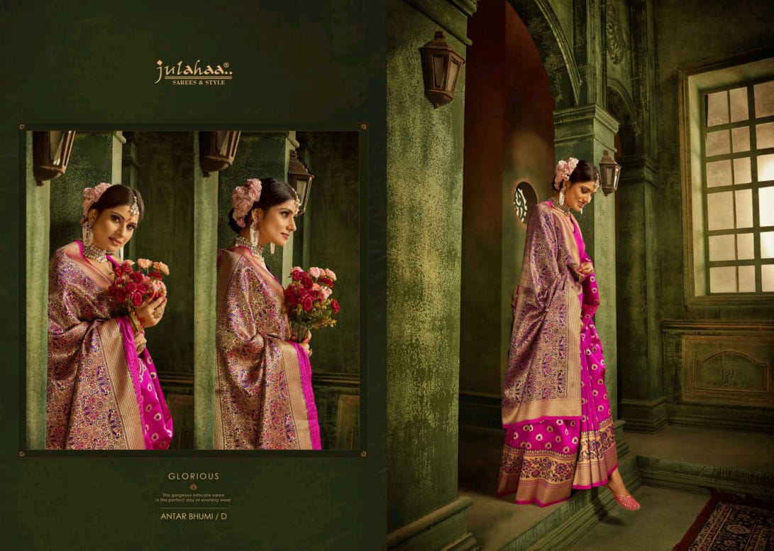 Julahaa Sarees Antar Bhumi Stunning Look Silk Branded Saris Clothing Store