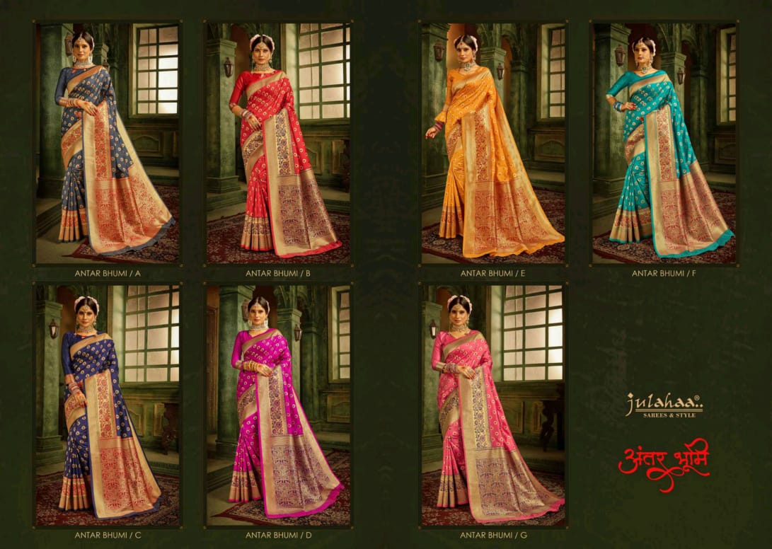 Julahaa Sarees Antar Bhumi Stunning Look Silk Branded Saris Clothing Store