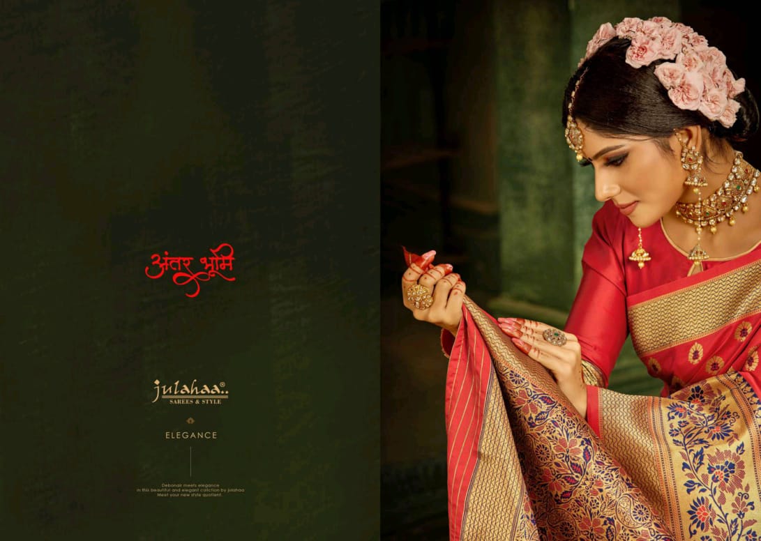 Julahaa Sarees Antar Bhumi Stunning Look Silk Branded Saris Clothing Store