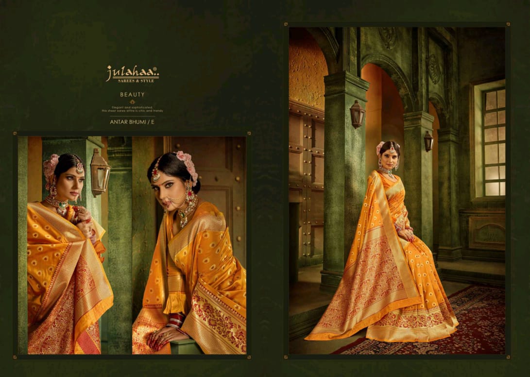 Julahaa Sarees Antar Bhumi Stunning Look Silk Branded Saris Clothing Store