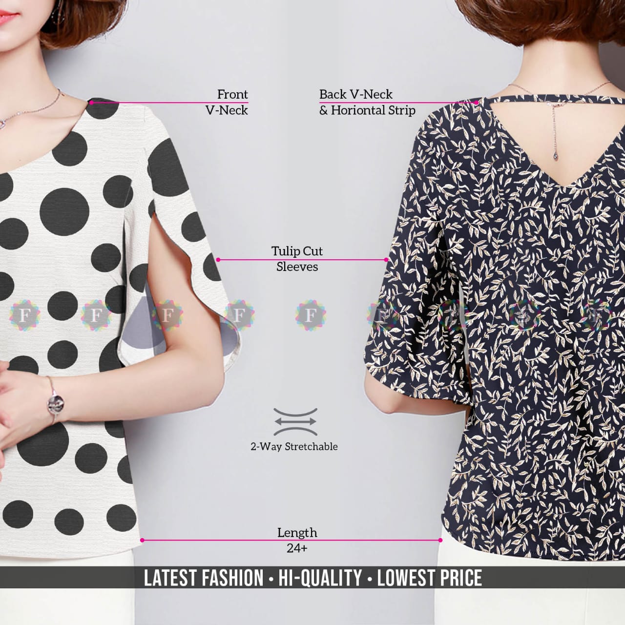 K4u Present Stretchable Imported Tulip Western Short Top At Best Rate