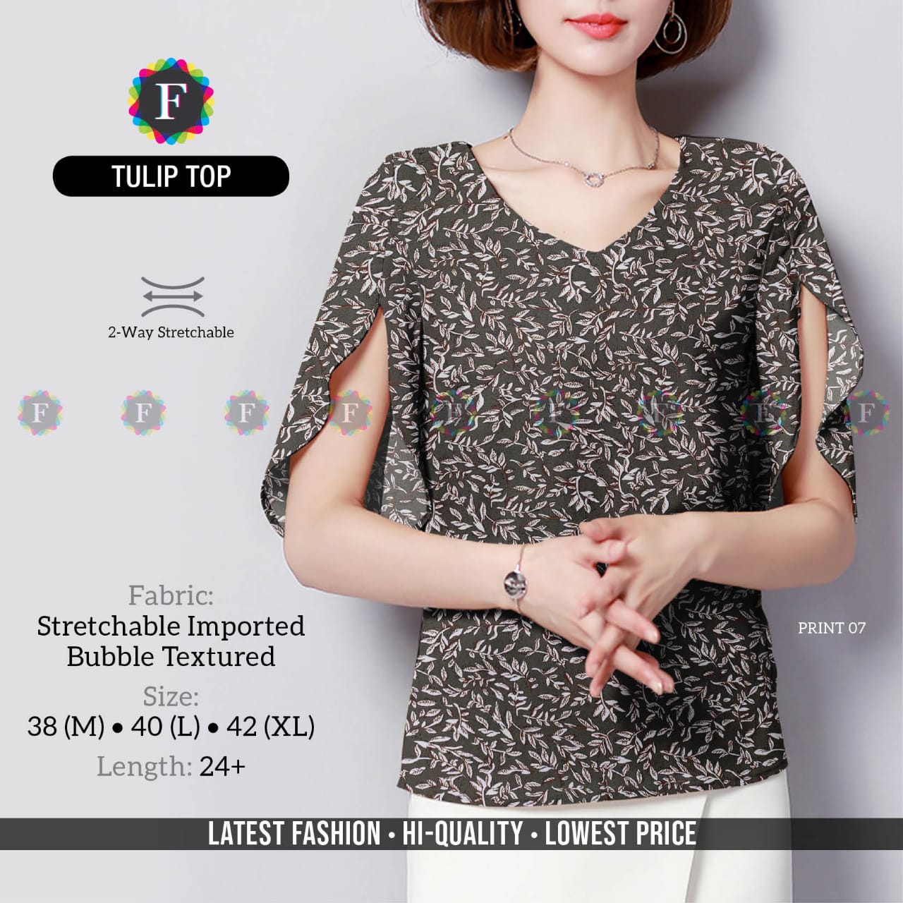 K4u Present Stretchable Imported Tulip Western Short Top At Best Rate