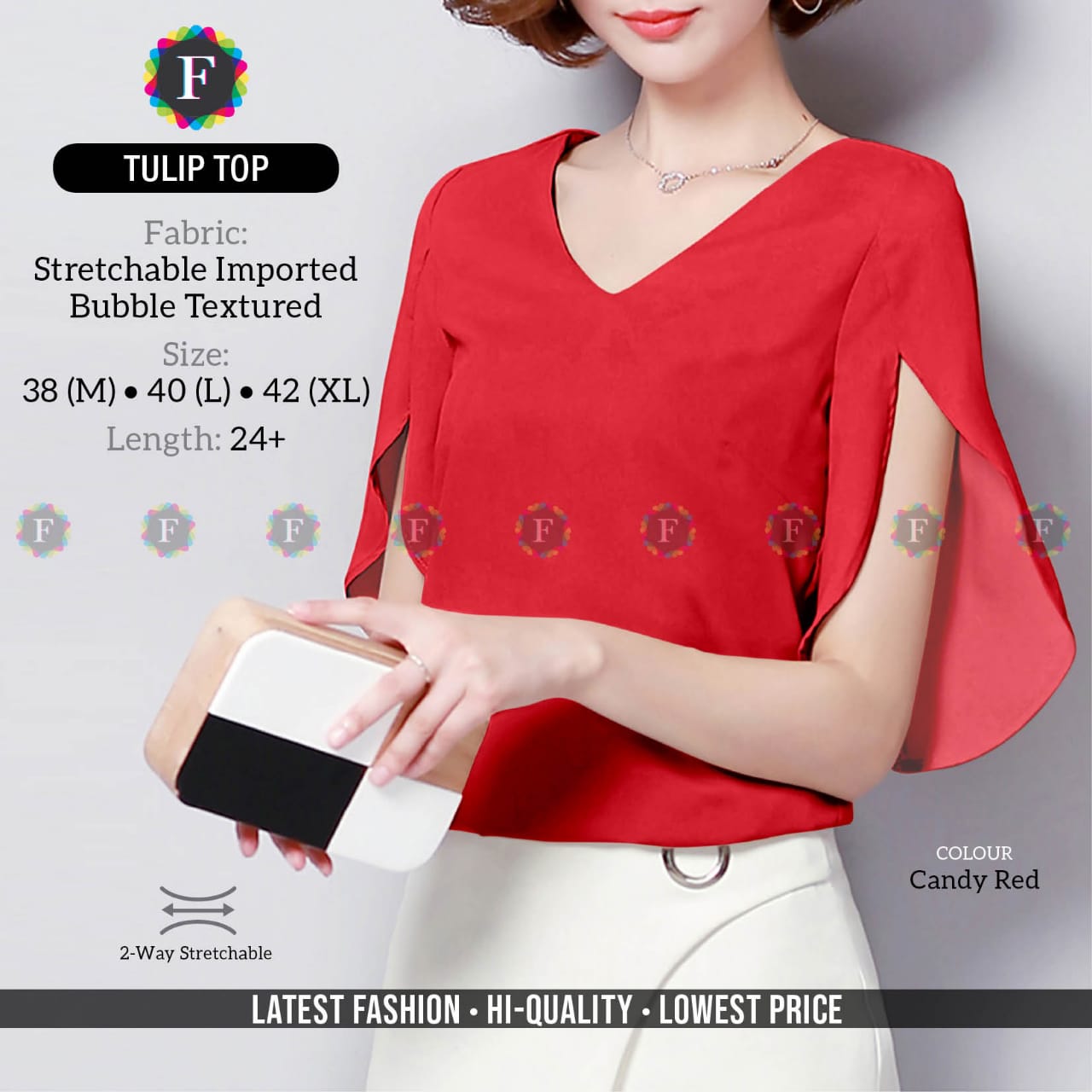 K4u Present Stretchable Imported Tulip Western Short Top At Best Rate