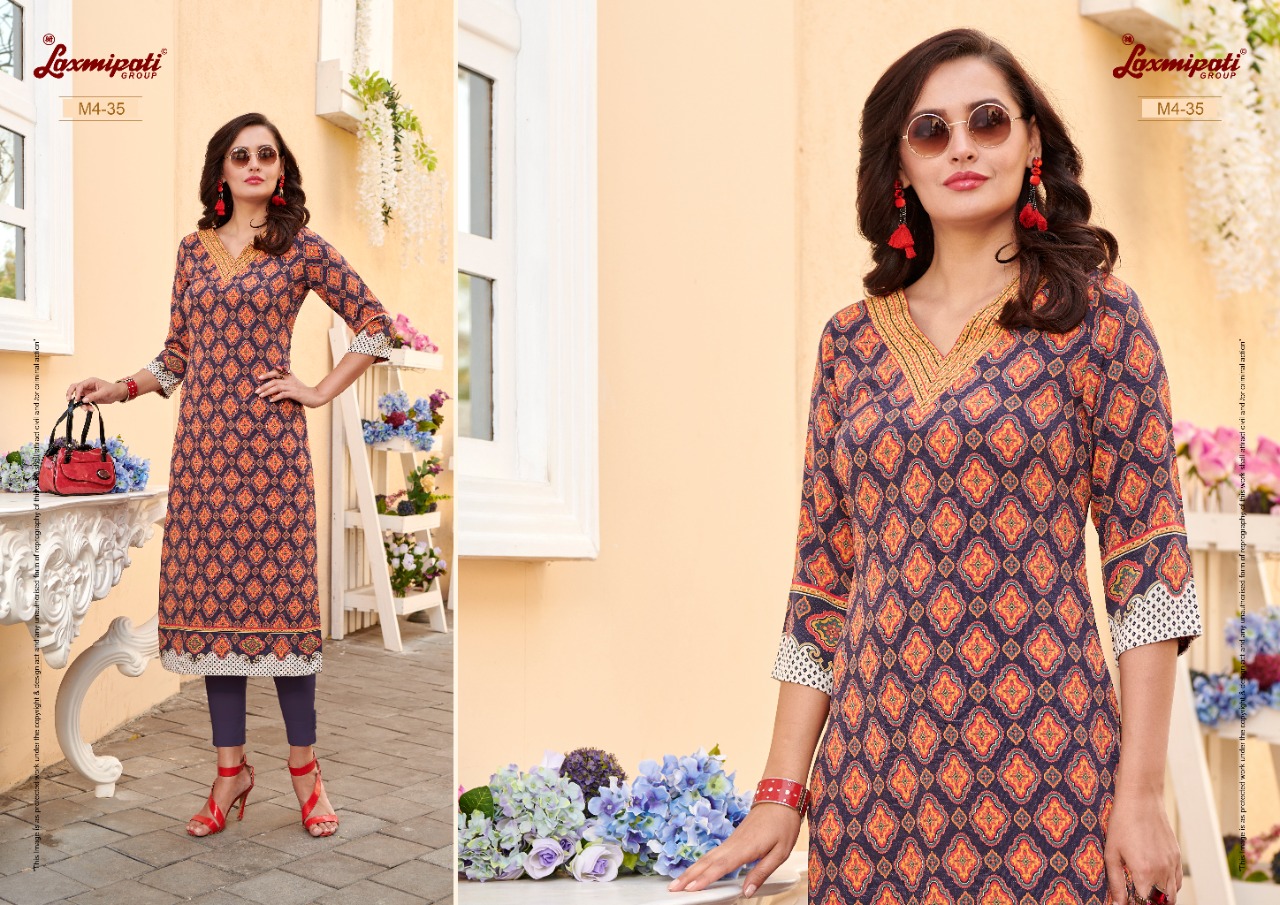 Laxmipati Saree Present Kurti Catalogs By Priyanka Polizanic Crape Kurti Latest Design