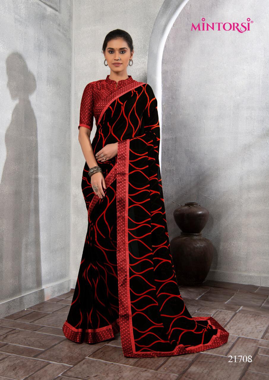 Mintorsi Designer Launch Sally Beauty Weightless With Lace Saree Online Shopping