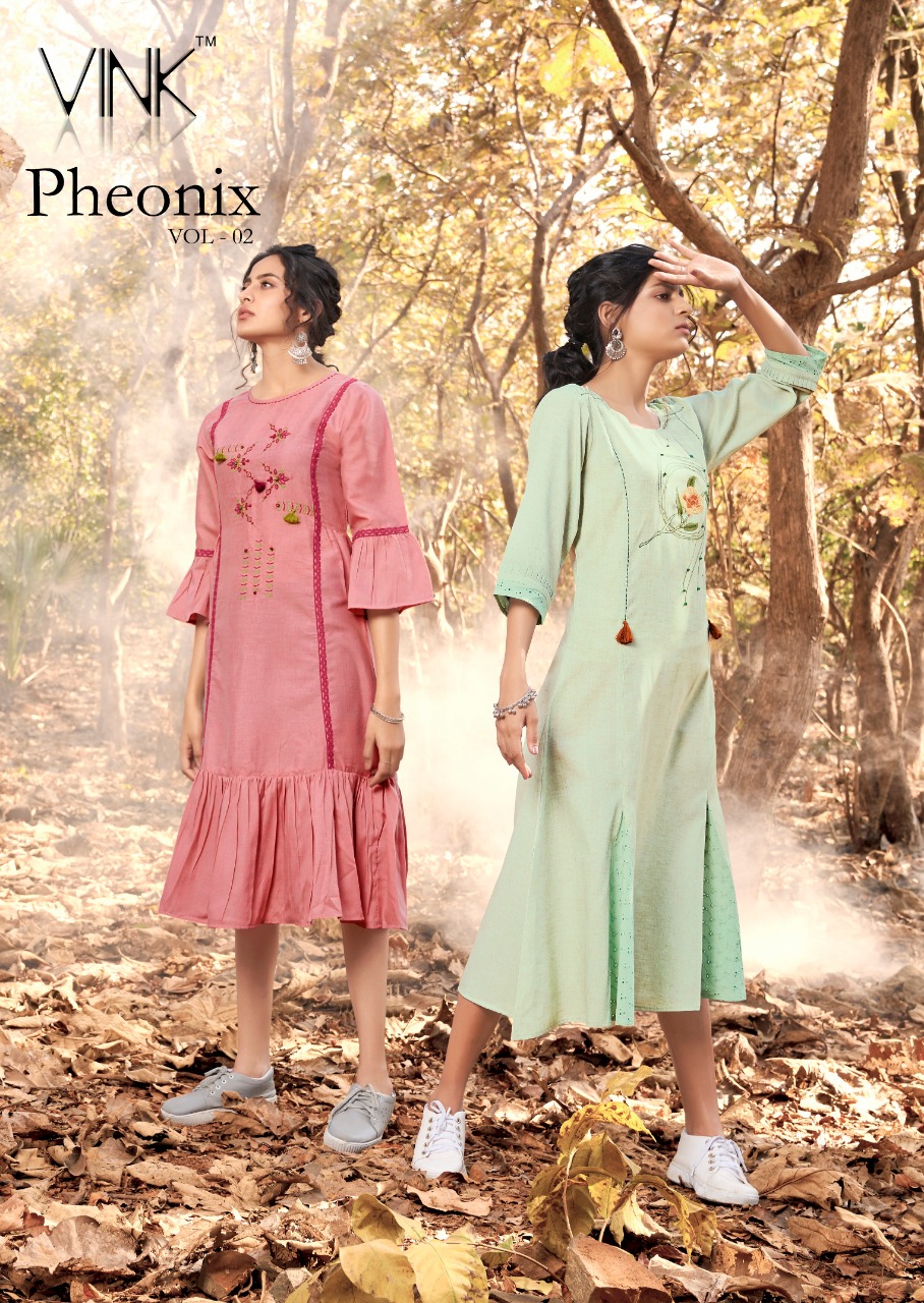 Pheonix Vol 2 By Vink Boutique Style Cotton Readymade Kurtis Wholesaler