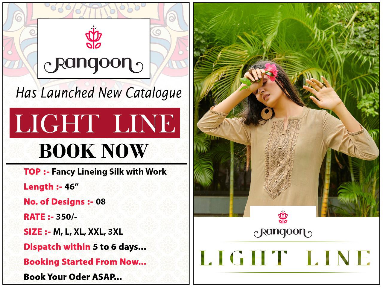 Rangoon Launch Light Line Fancy Lineing Silk Casual Kurti Exclusive Trending Series Of Catalogs