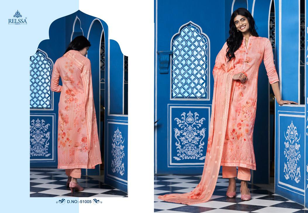 Relssa Launch Archana Superior Cotton Satin Embroidery Heavy Look Salwar Kameez In Surat Market