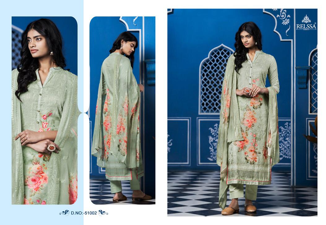 Relssa Launch Archana Superior Cotton Satin Embroidery Heavy Look Salwar Kameez In Surat Market