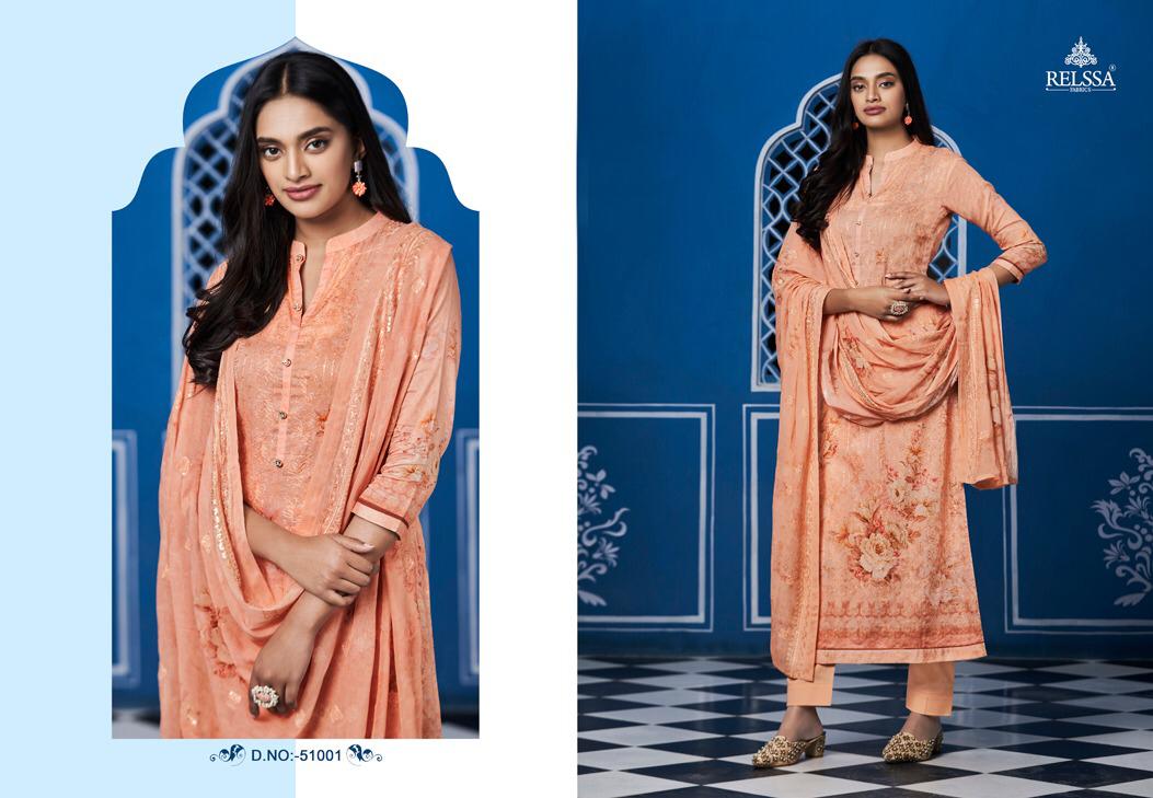 Relssa Launch Archana Superior Cotton Satin Embroidery Heavy Look Salwar Kameez In Surat Market