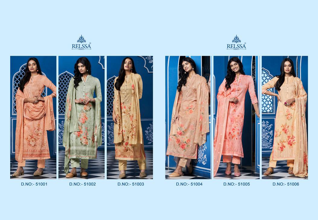 Relssa Launch Archana Superior Cotton Satin Embroidery Heavy Look Salwar Kameez In Surat Market
