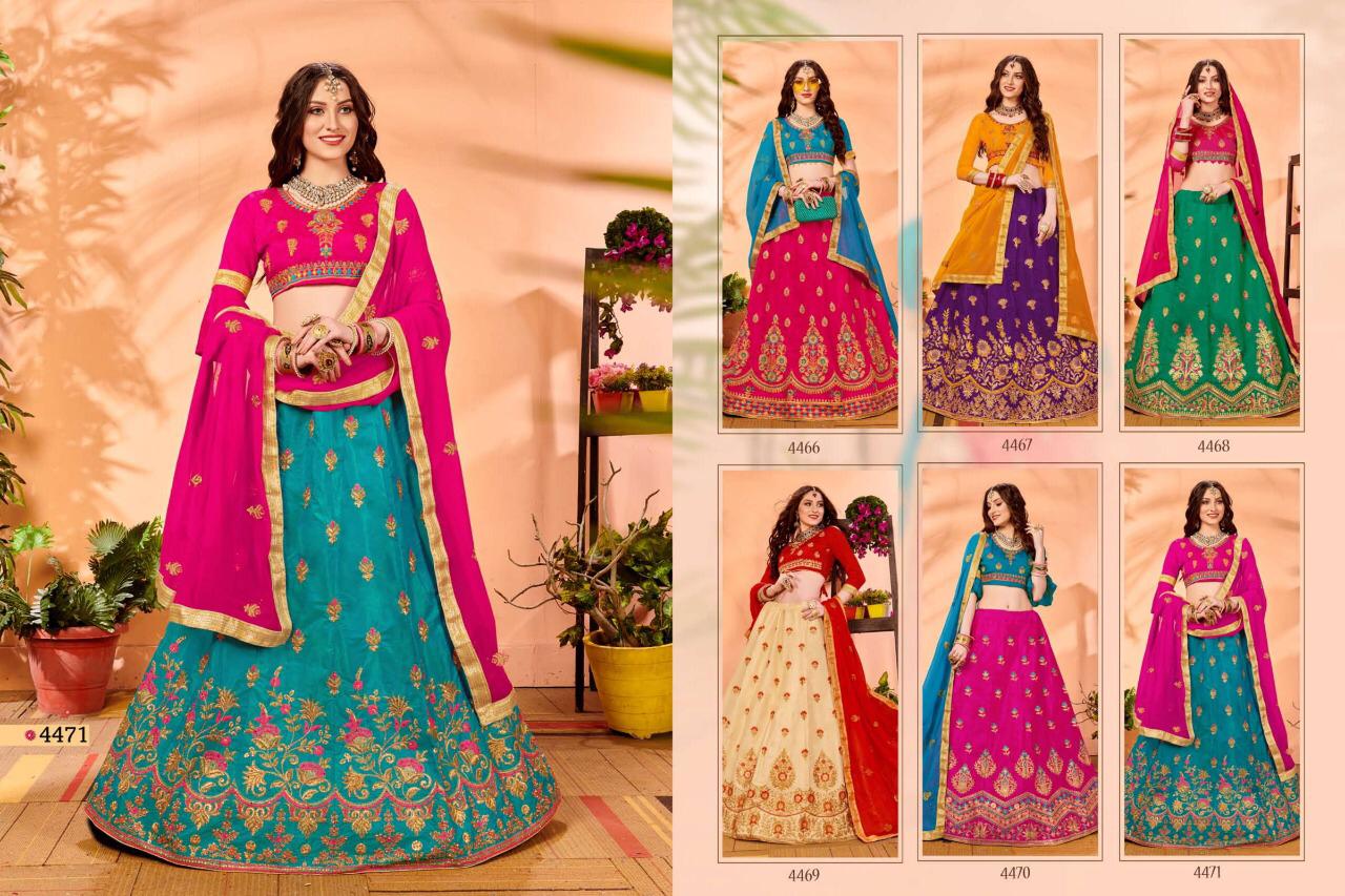 Sanskar Style Volcano Heavy Silk Designer Lehenga At Wholesale Rate In Surat Market