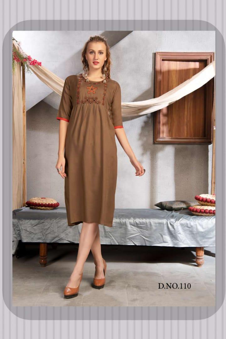 Fashion Talk Saheli Heavy Rayon Slub Casual Wear Top At Best Rate In Surat Market