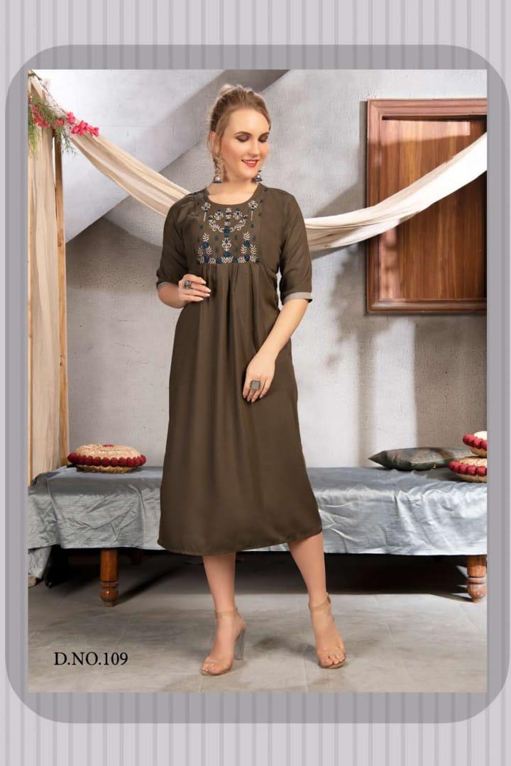 Fashion Talk Saheli Heavy Rayon Slub Casual Wear Top At Best Rate In Surat Market