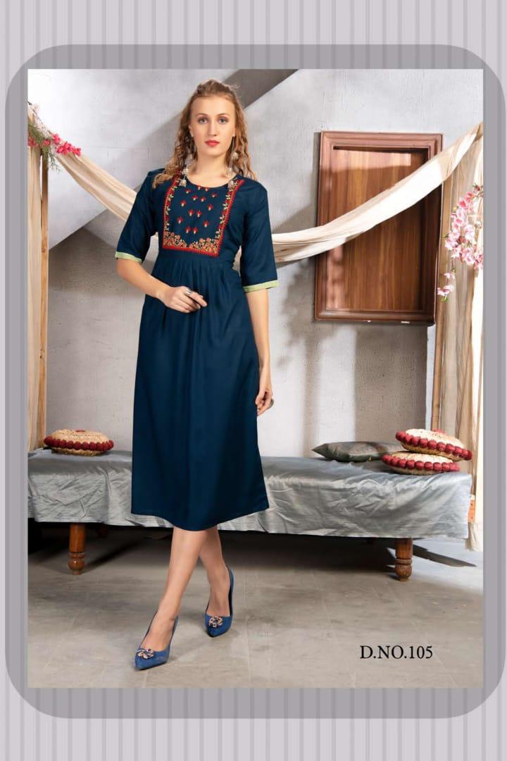 Fashion Talk Saheli Heavy Rayon Slub Casual Wear Top At Best Rate In Surat Market